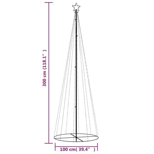 Christmas Cone Tree Blue 310 LEDs 100x300cm - Image 10