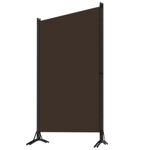 3-Panel Room Divider Brown 260x180cm Fabric - Image 3