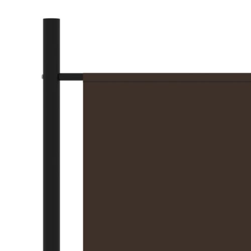 3-Panel Room Divider Brown 260x180cm Fabric - Image 4