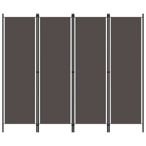 4-Panel Room Divider Anthracite 200x180cm