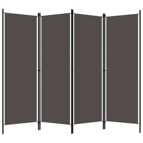 4-Panel Room Divider Anthracite 200x180cm - Image 2
