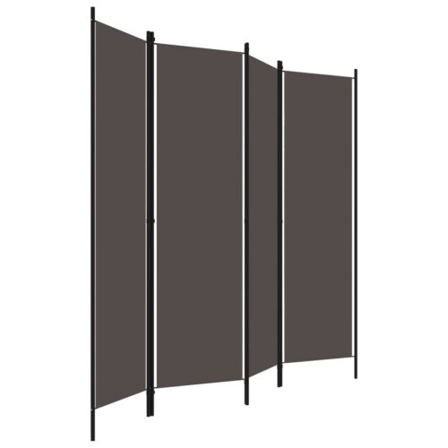 4-Panel Room Divider Anthracite 200x180cm - Image 3