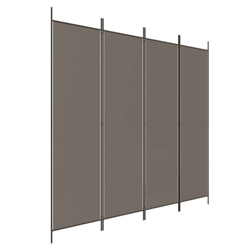 4-Panel Room Divider Anthracite 200x200cm Fabric - Image 2