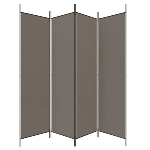 4-Panel Room Divider Anthracite 200x200cm Fabric - Image 5