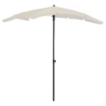 Garden Parasol with Pole 200x130cm Sand