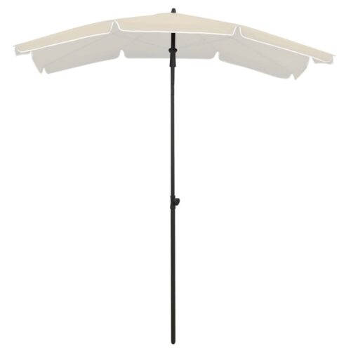 Garden Parasol with Pole 200x130cm Sand - Image 2