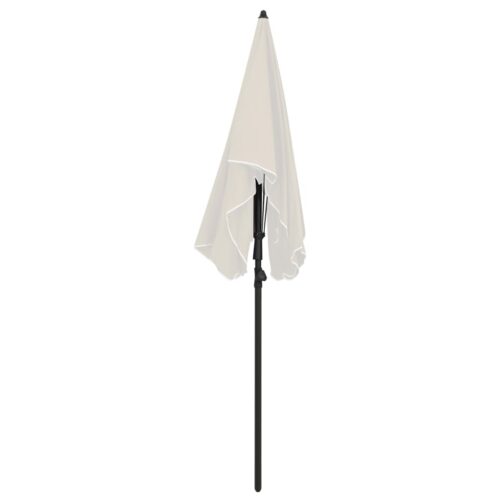 Garden Parasol with Pole 200x130cm Sand - Image 4