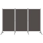 3-Panel Room Divider Anthracite 260x180cm