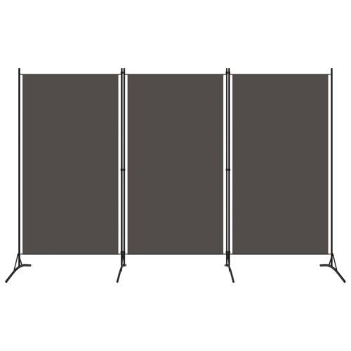 3-Panel Room Divider Anthracite 260x180cm