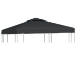 Water-proof Gazebo Cover Canopy 310 g /m Dark Grey 3 x 3 m