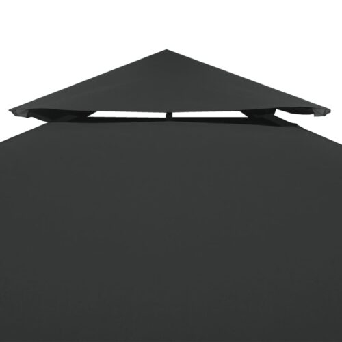 Water-proof Gazebo Cover Canopy 310 g /m Dark Grey 3 x 3 m - Image 3