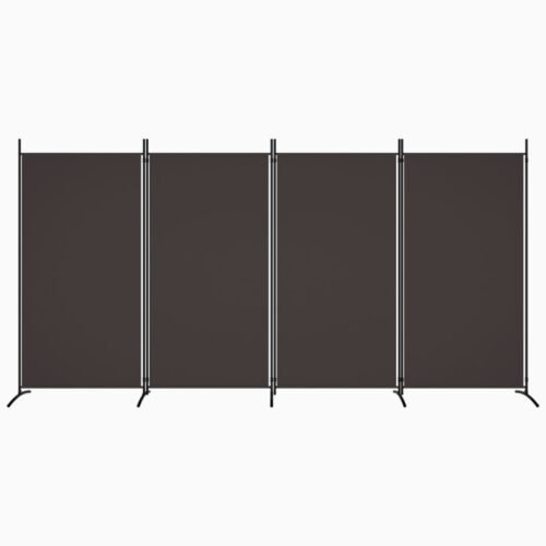 4-Panel Room Divider Brown 346x180cm Fabric - Image 3