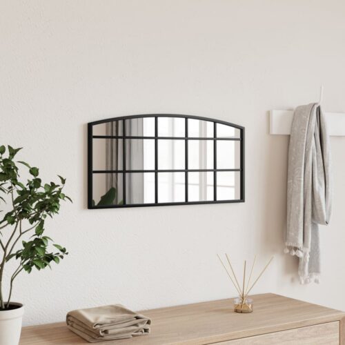 Wall Mirror Black 60x30cm Arch Iron - Image 8