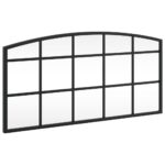 Wall Mirror Black 60x30cm Arch Iron