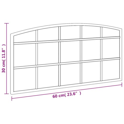 Wall Mirror Black 60x30cm Arch Iron - Image 7