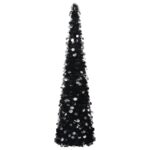 Pop-up Artificial Christmas Tree Black 180cm PET