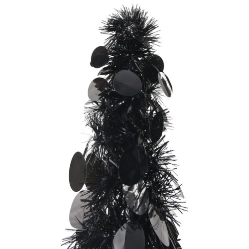 Pop-up Artificial Christmas Tree Black 180cm PET - Image 2