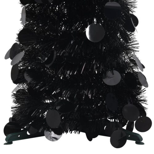 Pop-up Artificial Christmas Tree Black 180cm PET - Image 3