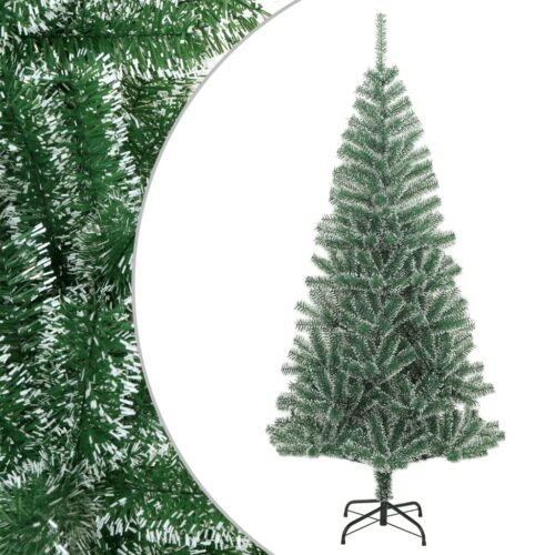 Artificial Christmas Tree with Flocked Snow Green 210cm