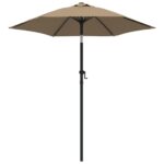 Parasol Taupe 200x224cm Aluminium