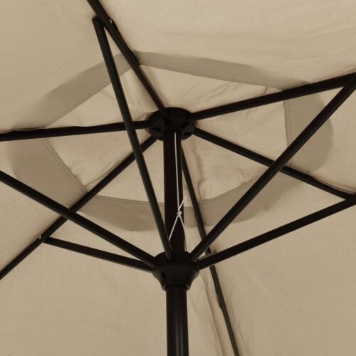 Parasol Taupe 200x224cm Aluminium - Image 5