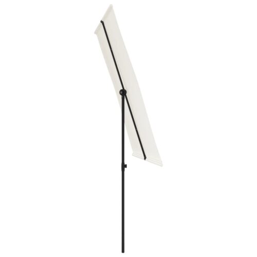 Outdoor Parasol with Aluminium Pole 2x1.5m Sand White - Image 5