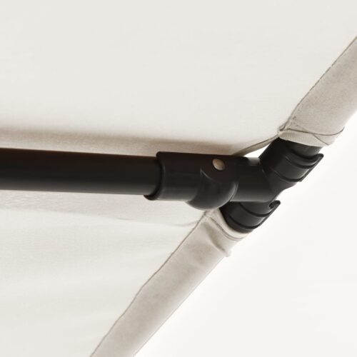Outdoor Parasol with Aluminium Pole 2x1.5m Sand White - Image 9