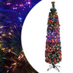 Artificial Slim Christmas Tree with Stand 120cm Fibre Optic