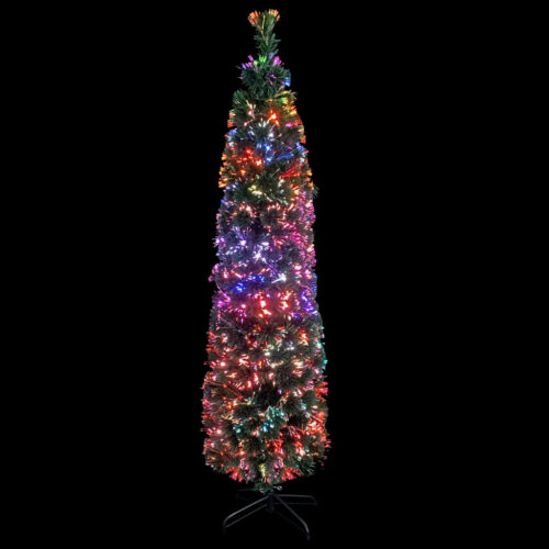 Artificial Slim Christmas Tree with Stand 120cm Fibre Optic - Image 3