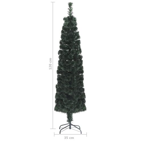 Artificial Slim Christmas Tree with Stand 120cm Fibre Optic - Image 8
