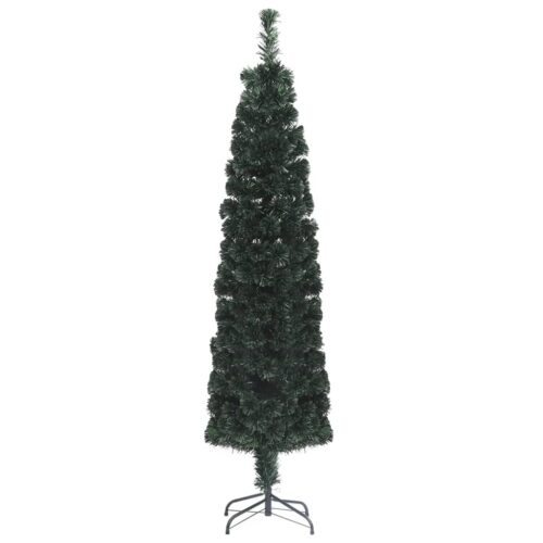 Artificial Slim Christmas Tree with Stand 150cm Fibre Optic - Image 2