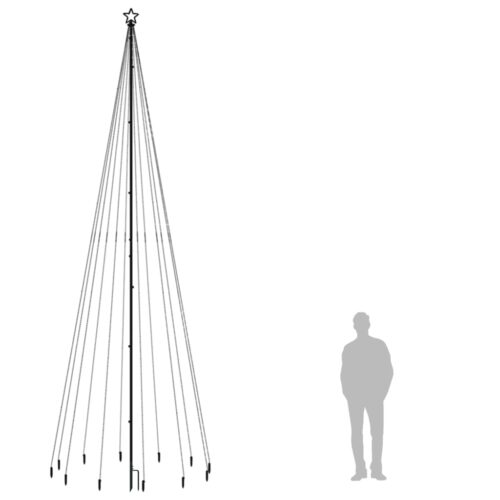 Christmas Tree with Spike Blue 732 LEDs 500cm - Image 8