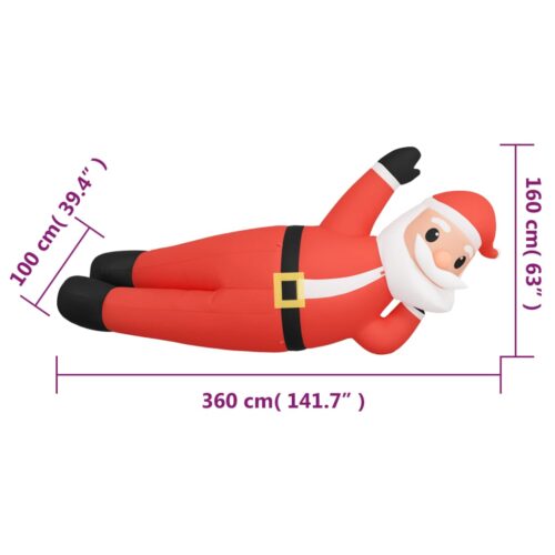 Christmas Inflatable Lying Santa LED 160cm - Image 9