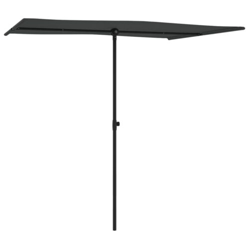 Outdoor Parasol with Aluminium Pole 2x1.5m Anthracite