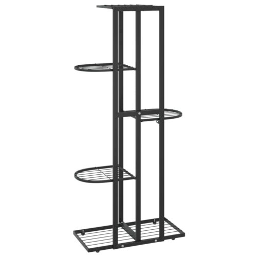5-Floor Flower Stand 43x22x98cm Black Metal - Image 5