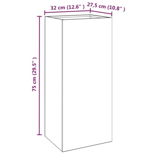 Planter 32x29x75cm Corten Steel - Image 8
