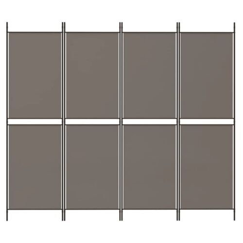 4-Panel Room Divider Anthracite 200x200cm Fabric - Image 3