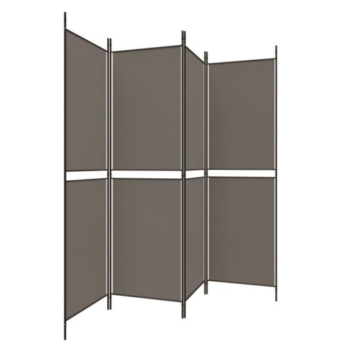 4-Panel Room Divider Anthracite 200x200cm Fabric - Image 4