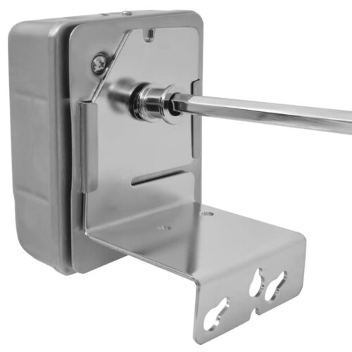 BBQ Rotisserie Spit with Motor Steel 1000 mm - Image 4