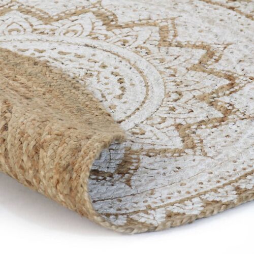 Area Rug Braided Jute Printed 150cm Round - Image 2