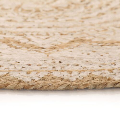 Area Rug Braided Jute Printed 150cm Round - Image 3
