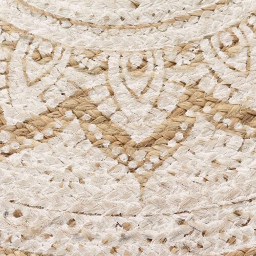 Area Rug Braided Jute Printed 150cm Round - Image 4