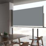 Patio Retractable Side Awning 80x300cm Grey