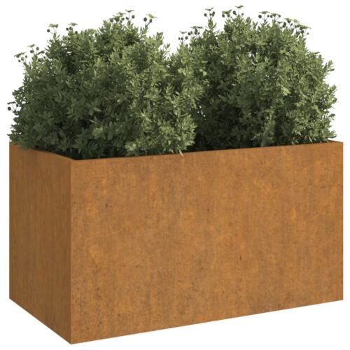 Raised Garden Bed Flowers Herbs Box Pot Planter Rustic Corten Steel 62x40x39cm - Image 7