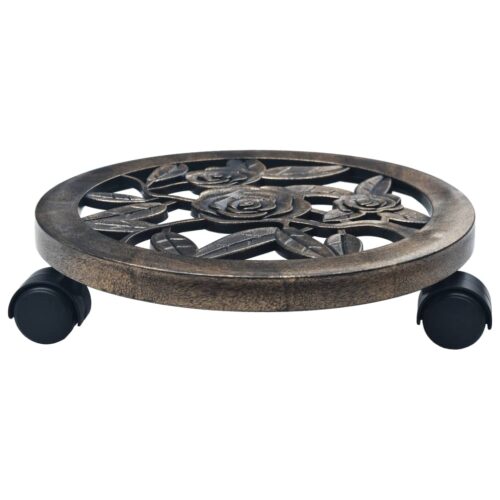 Plant Trolleys 6pcs Bronze 30cm Plastic