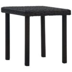 Garden Tea Table Brown 40x40x40cm Poly Rattan