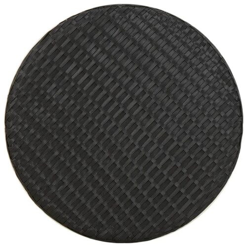Tea Table Black 45cm Poly Rattan - Image 5