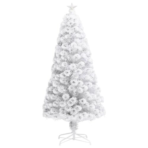Artificial Pre-lit Christmas Tree White 120cm Fibre Optic - Image 2