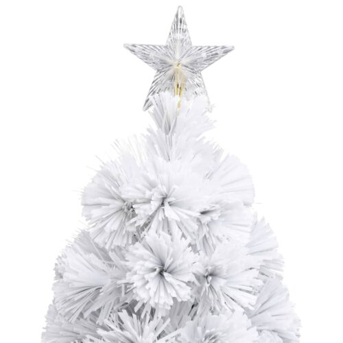 Artificial Pre-lit Christmas Tree White 120cm Fibre Optic - Image 6