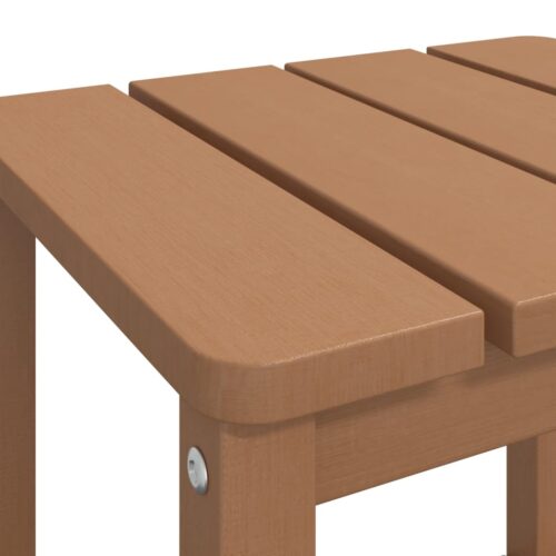 Garden Adirondack Table Brown 38x38x46cm HDPE - Image 6
